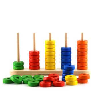 Abaco colorato per bambini sul tavolo aritmetica matematica per bambini in  età prescolare e scolare che imparano a contare