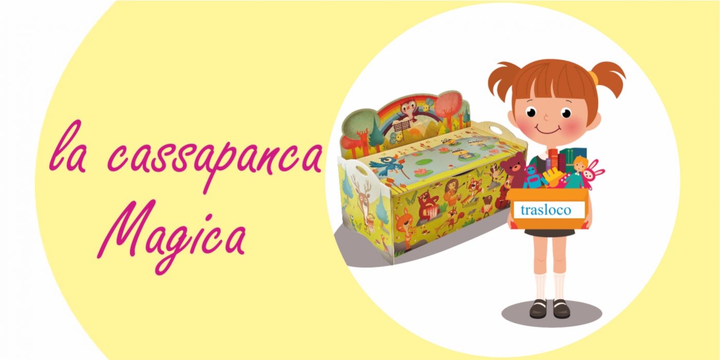 Cassapanca grande porta giochi per bambini dai 3 anni in legno